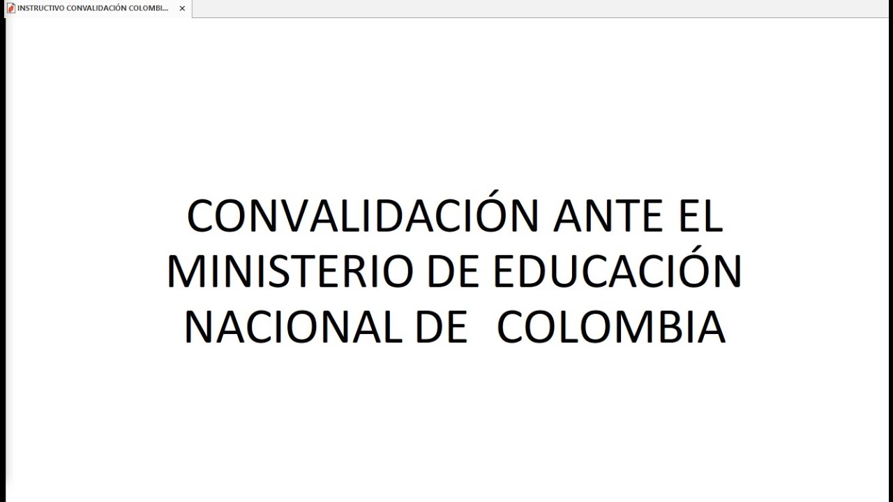 convalidaci&oacute;n de t&iacute;tulos ante el MEN en Colombia (parte 1) El Profe Juampis