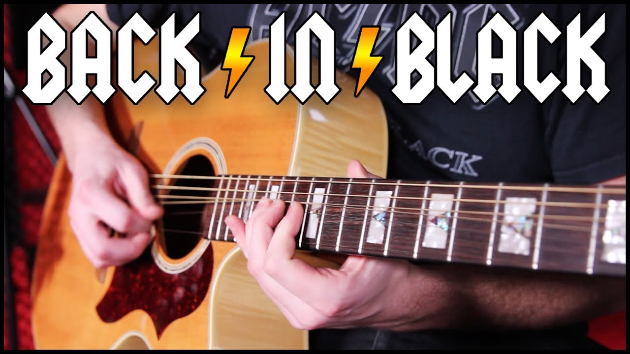 Back In Black by AC/DC | Acoustic Solo Cover [TABS]