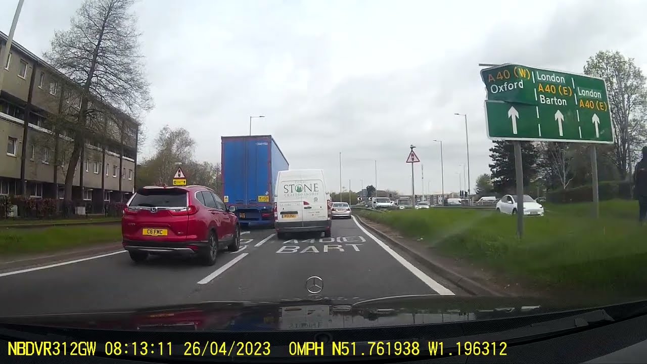 Headington roundabout Oxford, to A41 towards Bicester, via Islip