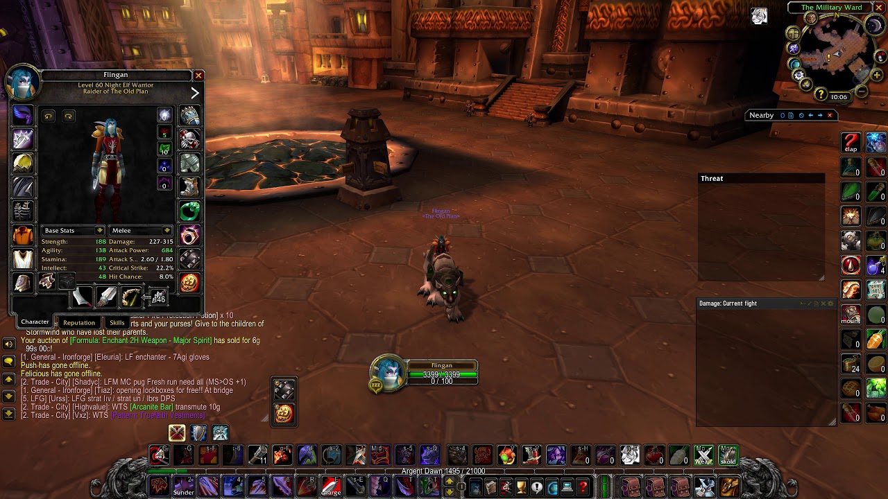 Classic Fury Warrior Pre-raid BiS gear and talents