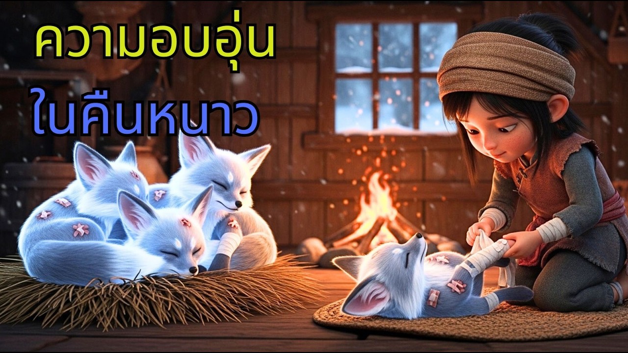 เด็กกำพร้าดูแลสุนัขจิ้งจอกสามตัวในบ้านเล็ก | นิทานซึ้งกินใจ|นิทาน, นิทานพื้นบ้าน, ตำนาน, เรื่องเล่าI