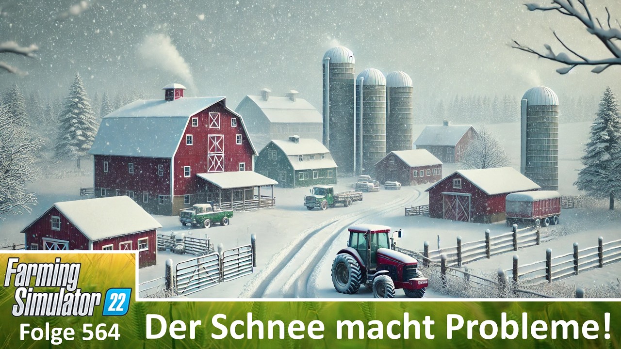 🌨️ Wintereinbruch – der Schnee macht die Hofarbeit schwierig | LS22 Wild West #564; 16x XXL-Karte