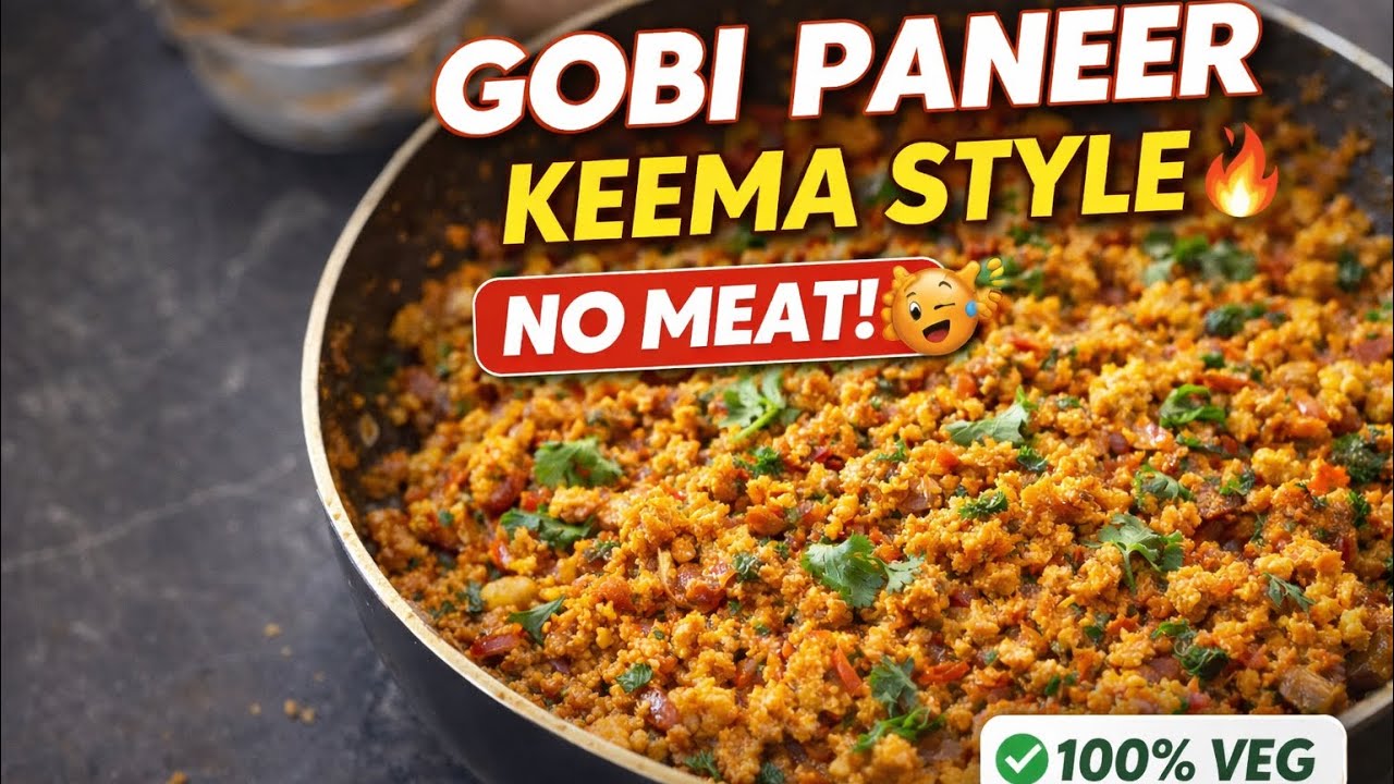 Gobi Paneer Keema 🥦🧀 | Easy Indian Veg Recipe | Cauliflower Paneer Keema | Indian Home Cooking Italy