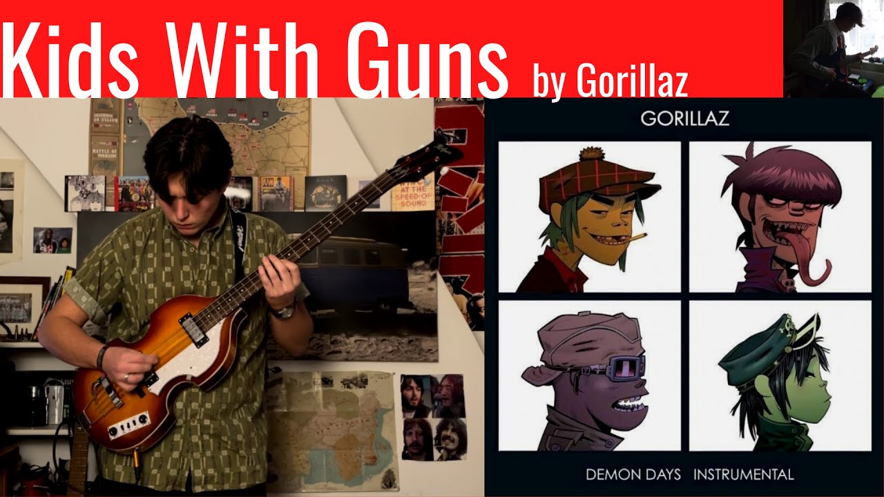 Kids With Guns by Gorillaz (Bass cover with tab)