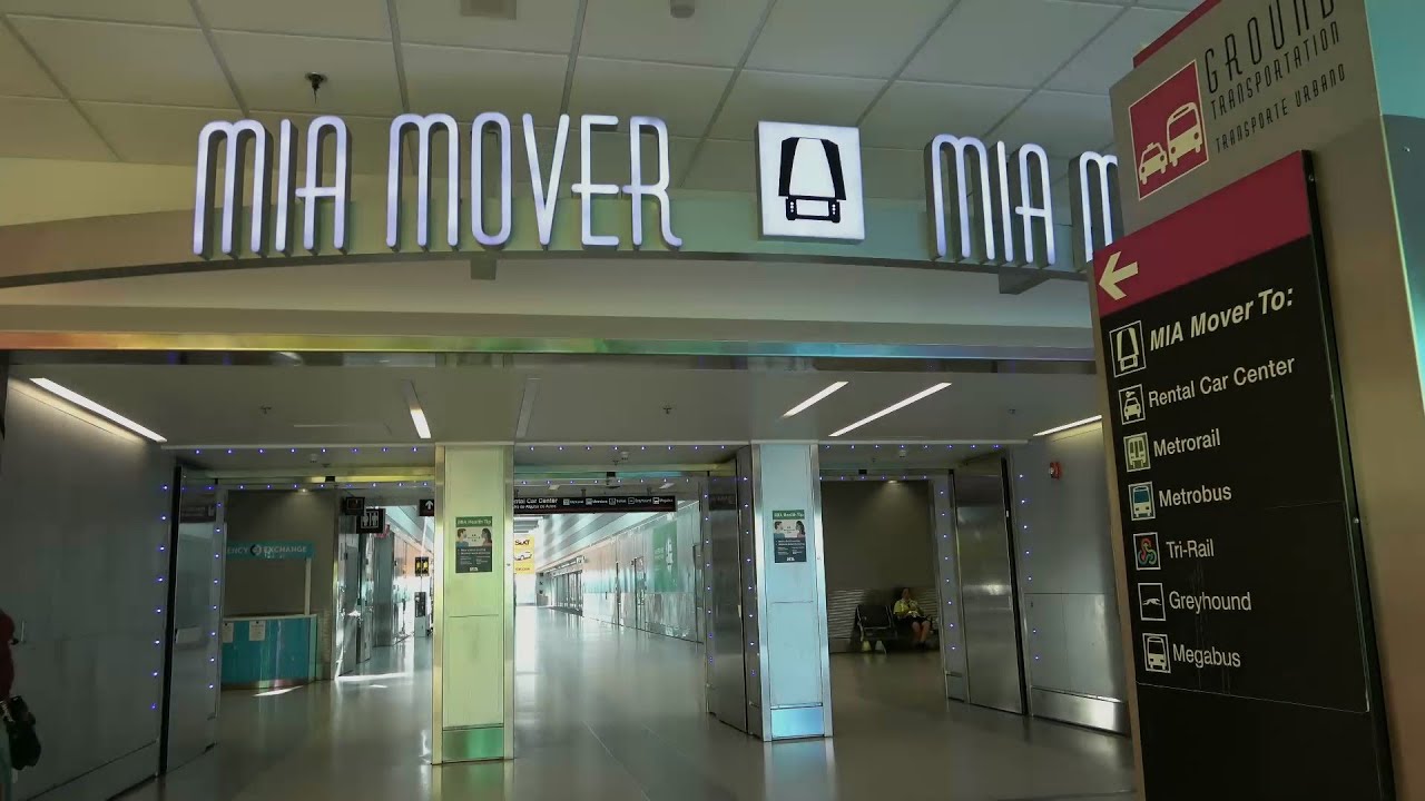 [4K] MIAMI INTERNATIONAL AIRPORT * MIA MOVER * REAR POV ROUND TRIP CAR RENTAL CENTER  9/29/20.
