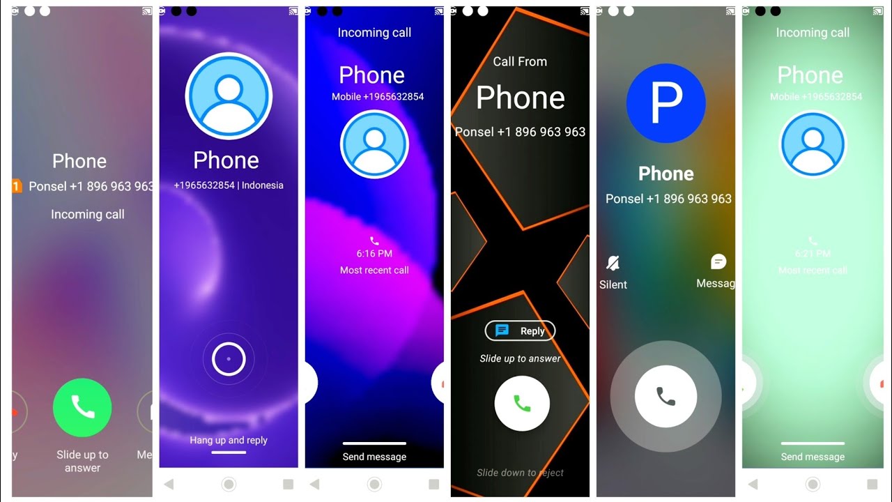 Oppo reno 14pro / Infinix hot40 Samsung A70 / Sony Xz5 V / Meizu / Samsung A03 |incoming call