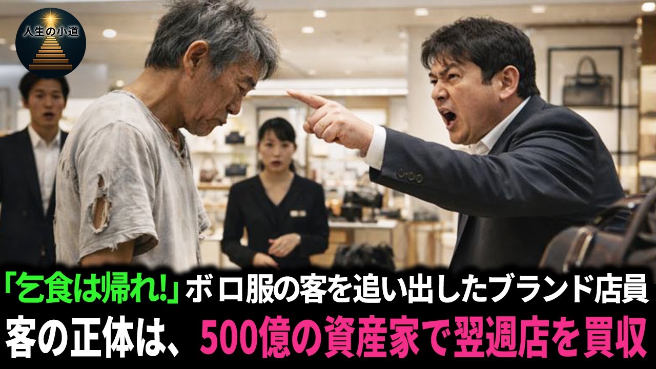 「貧乏人は帰れ」ボロ服の客を追い出したブランド店員。客の正体は500億の資産家で、翌週店を買収→店員は路頭に迷うメシウマ展開