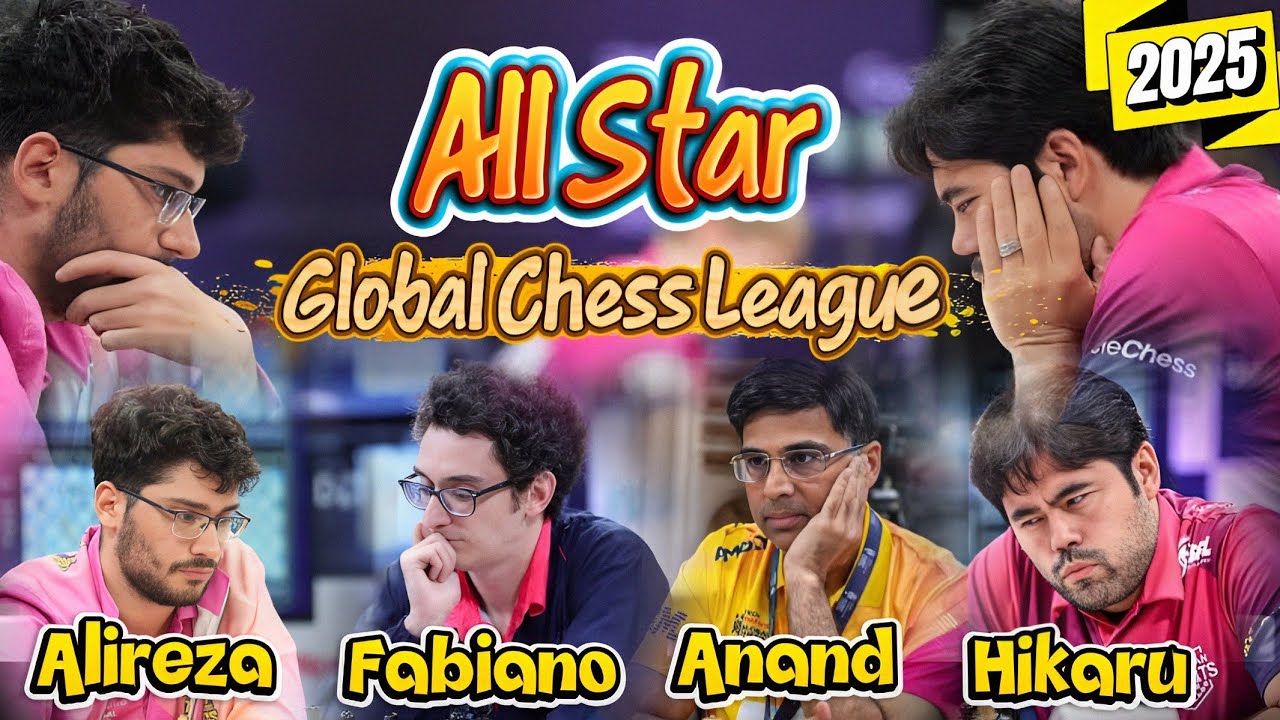 Alireza Firouzja, Hikaru Nakamura, Fabiano Caruana, Viswanathan Anand || Global Chess League 2025