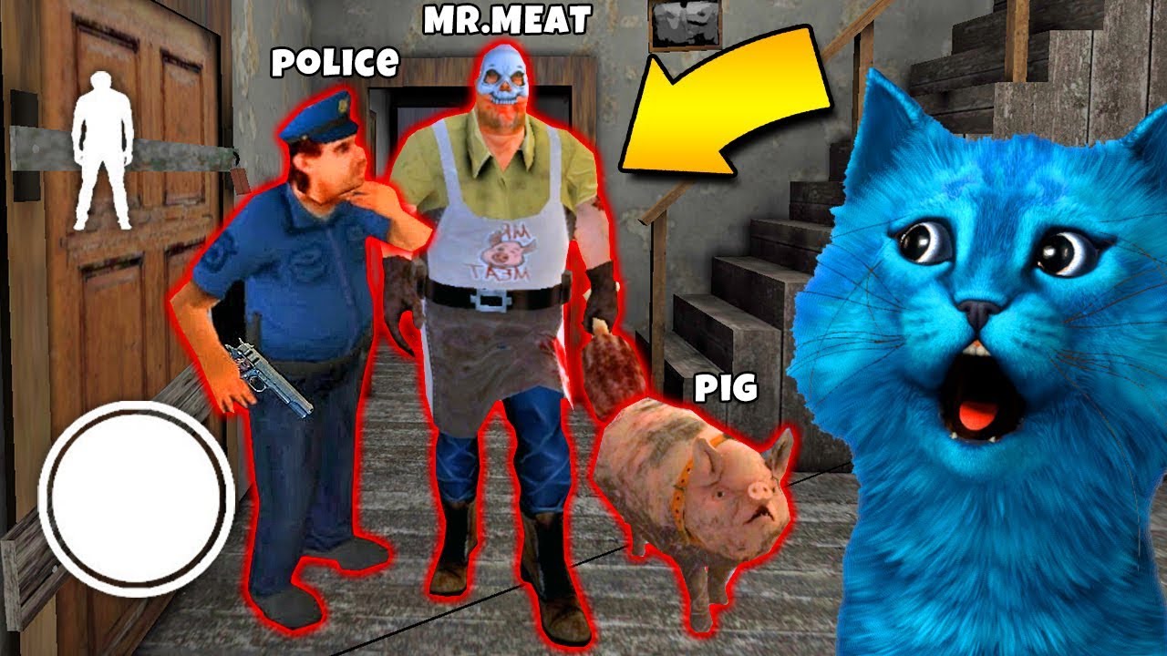 ДЕЛАЮ КОНЦОВКУ ПРОТИВ МЯСНИК МИСТЕР МИТ ПОЛИЦИЯ ДОБРАЯ КОНЦОВКА СОСЕД Mr Meat Game КОТЁНОК ЛАЙК