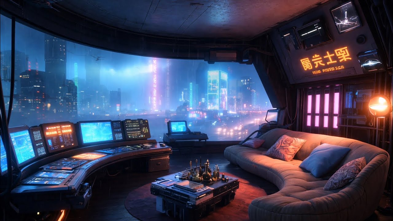 Cyberpunk Lofi  – 1 Hour Dark Lofi Ambience to Relax | Nova Prime