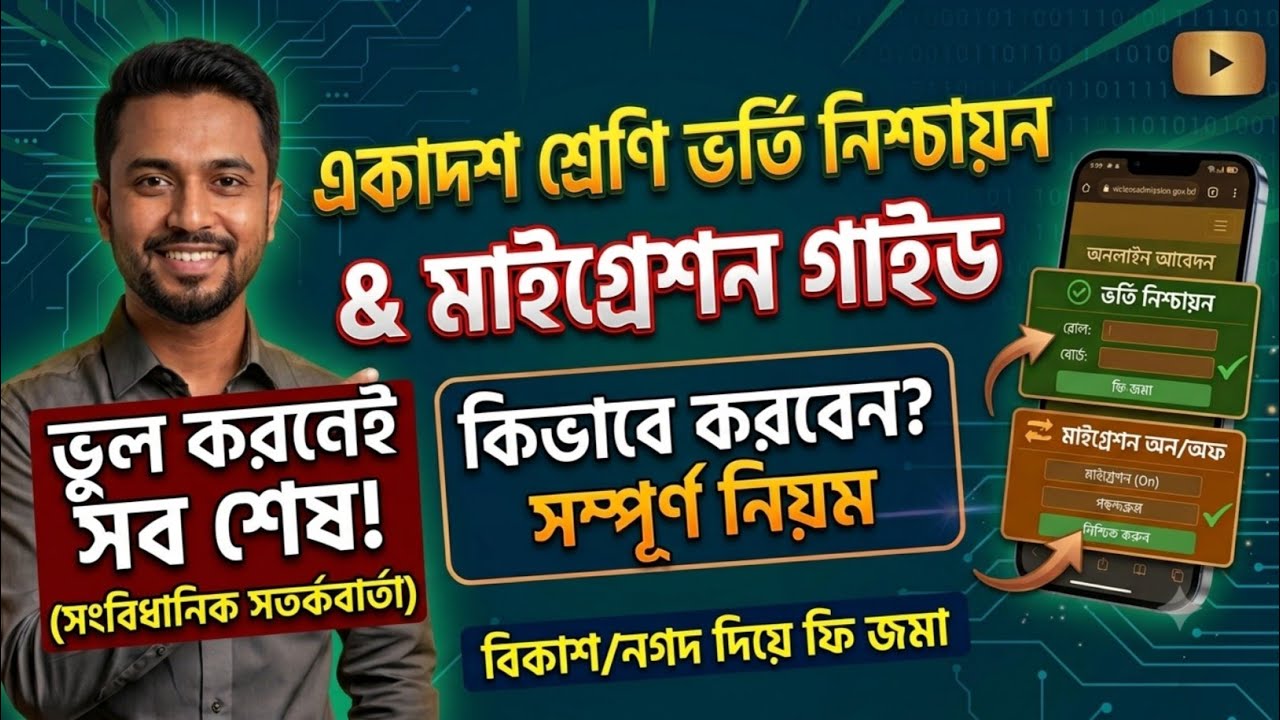 একাদশ শ্রেণি ভর্তি নিশ্চায়ন ও মাইগ্রেশন নিয়ম | XI Class Admission Confirmation & Migration 2026