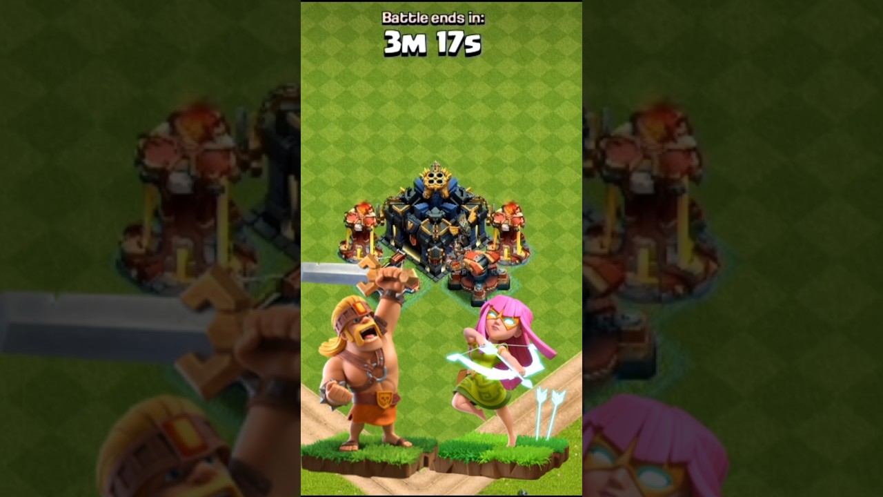 SUPER BARBARIANS || SUPER ARCHERS vs TOWNHALL 17 #coc #clashofclans #shortsyoutube