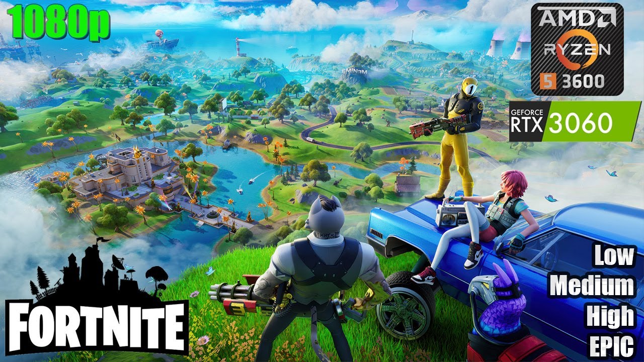 Fortnite Benchmark | RTX 3060 + Ryzen 5 3600 | Low to Epic Settings | 1080p FPS Test
