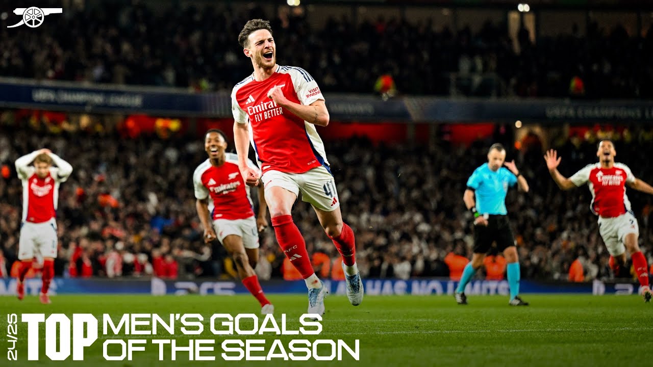 GOALS GALORE! 💥  | TOP MEN'S GOALS OF THE 2024/25 SEASON | Rice, Saka, Calafiori and many more!
