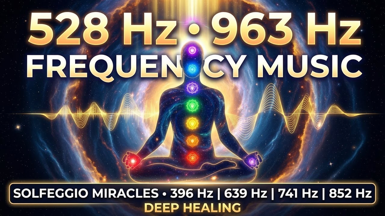 432Hz + 963Hz + 528Hz + 852Hz | Deep Sleep That Heals: Whole Body Regeneration, Overcoming...