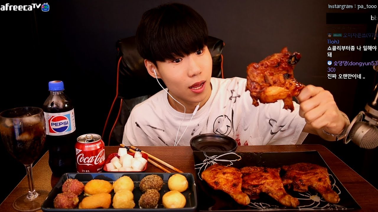 BBQ자메이카 통다리와 모둠치즈볼 먹방! MukBang Eating Show [파투]