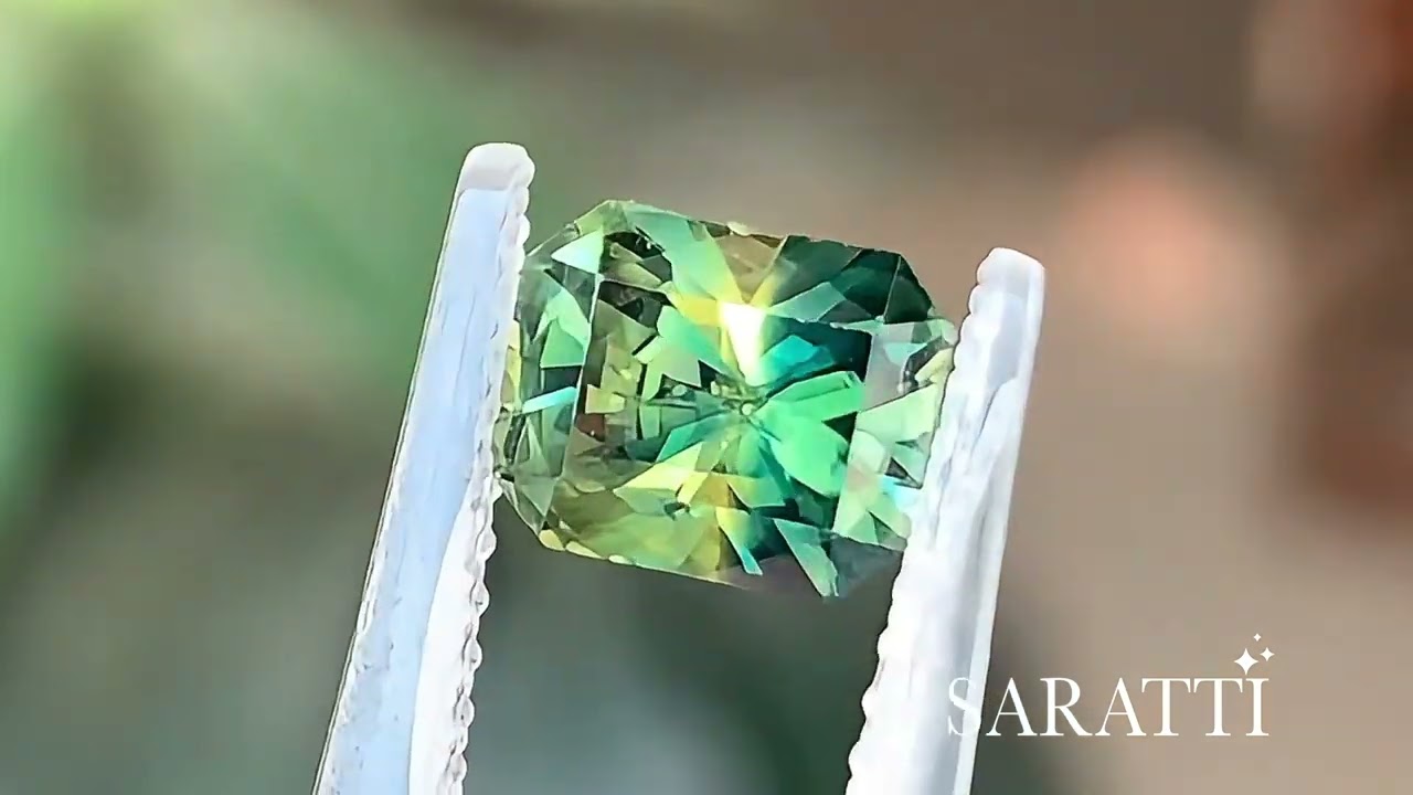 Natural 1.20ct Teal Blue Sapphire Radiant | Unheated | Loose Sapphire for Custom Jewelry | SARATTI