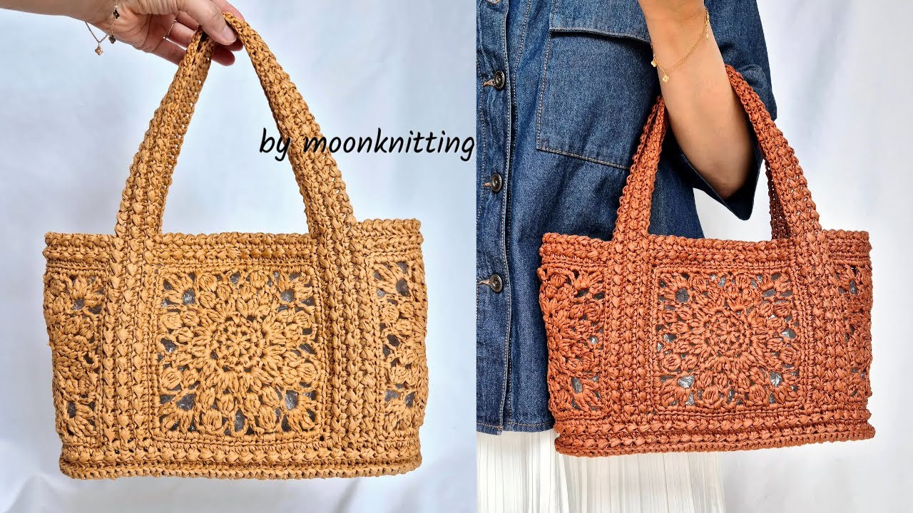 [코바늘 가방]썸머무드백 ♡ 고급스러운 모티브 패턴으로 떠보는 여름 가방, crochet bag/moonknitting