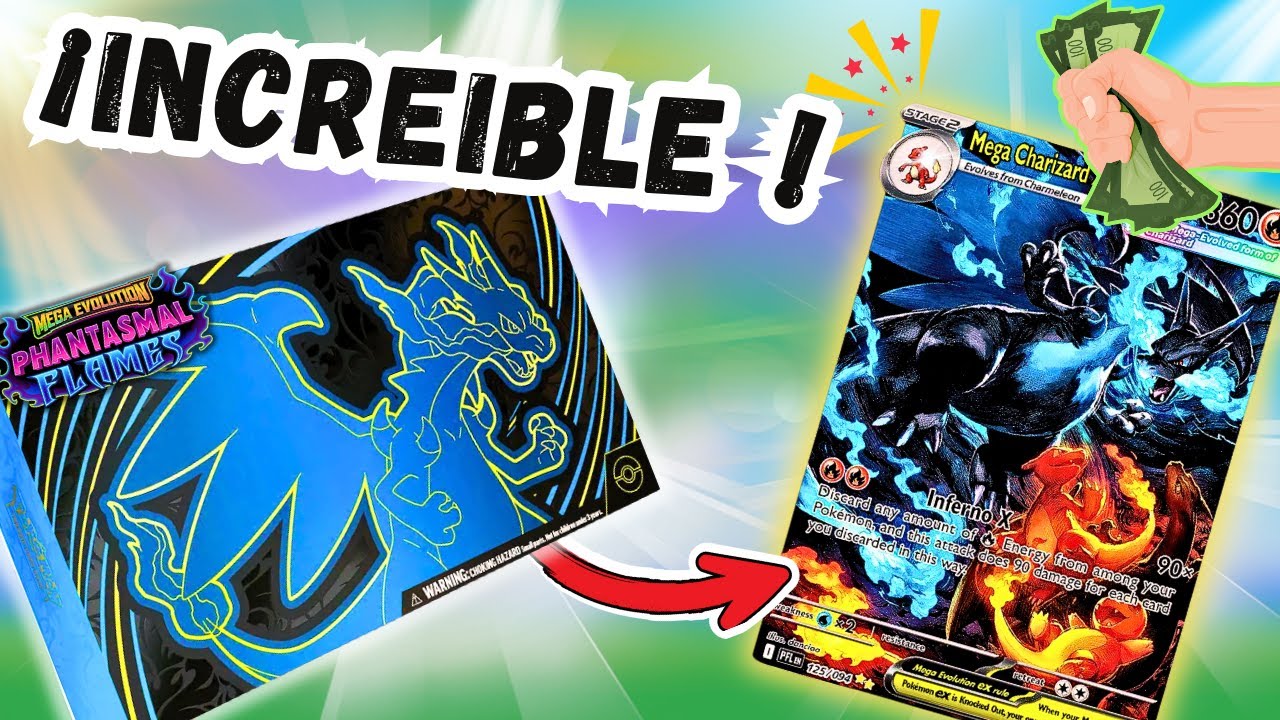 ¡ESTÁ ROTÍSIMA! 😱 La RARA Caja de Mega CHARIZARD X 🔥 | Pokémon TCG Phantasmal Flames