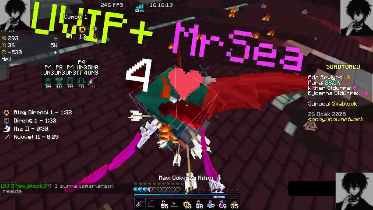 SonOyuncu SkyBlock Nether PvP #3 NPC Avına Çıktım
