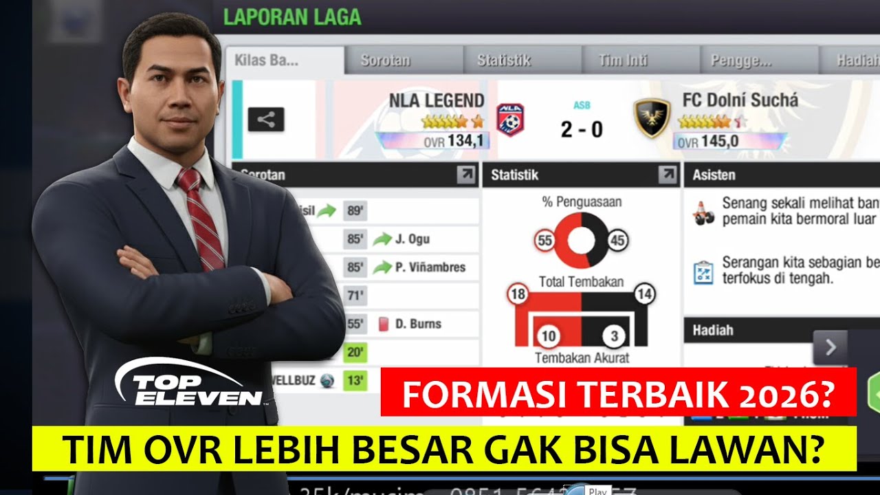 FORMASI & TAKTIK TERBAIK 2026? BERHASIL KALAHKAN TIM YANG OVR-NYA LEBIH BESAR!