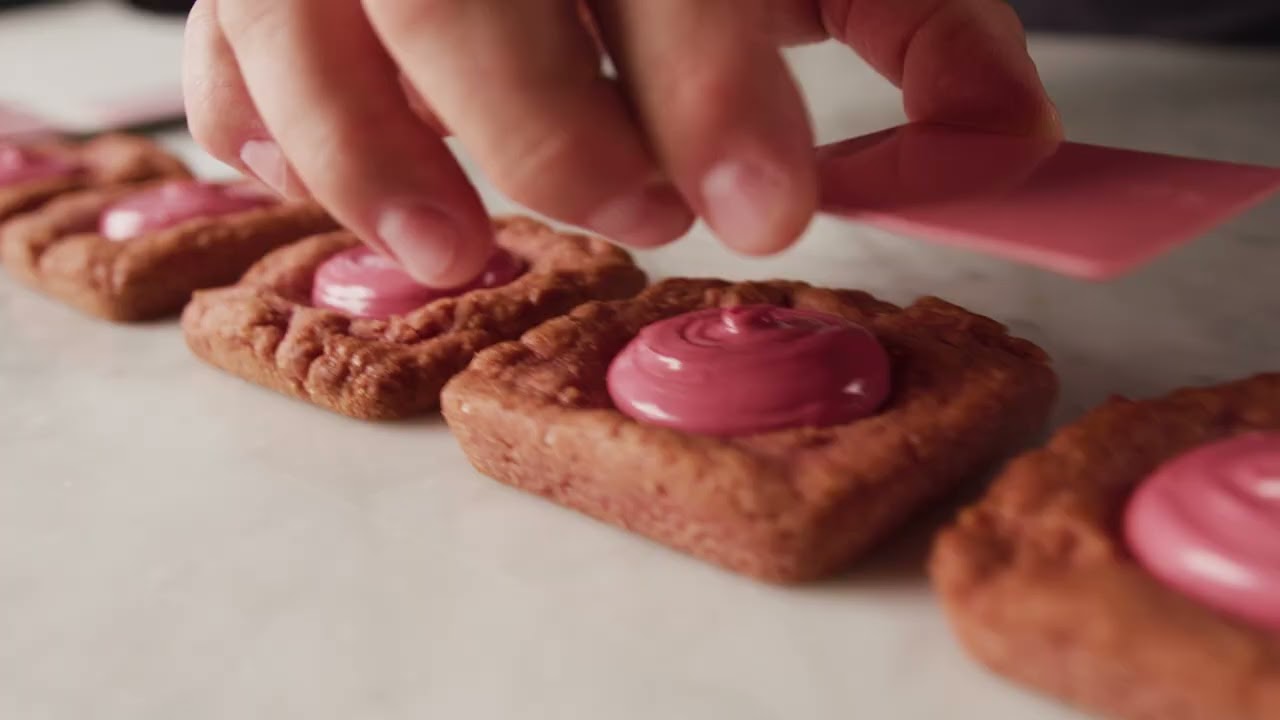 Gooey Cookies with Callebaut Ruby RB1 Chocolate