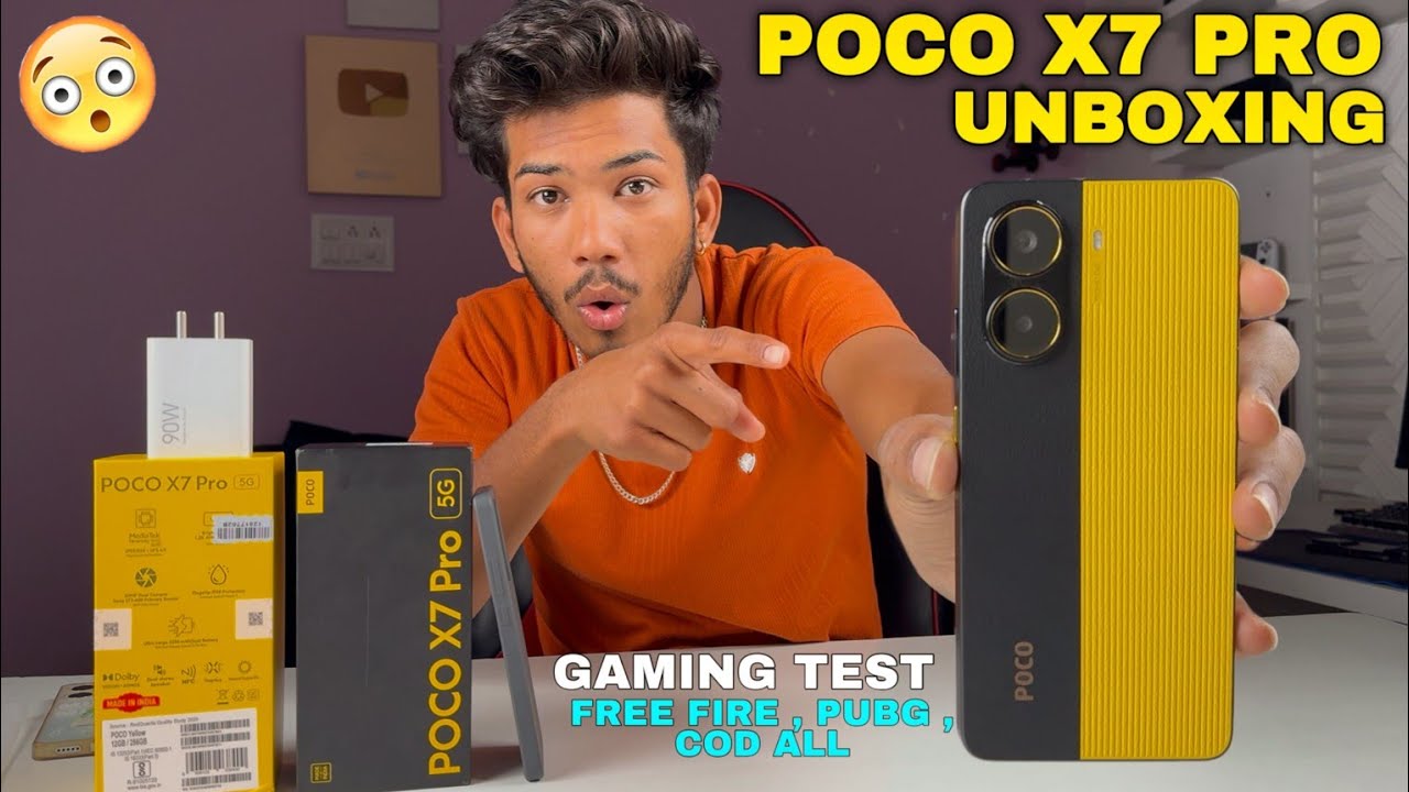 poco x7 pro 5g unboxing and gaming test dimensity 8400 ultra CPU 120hz smooth display 6550MaH bater