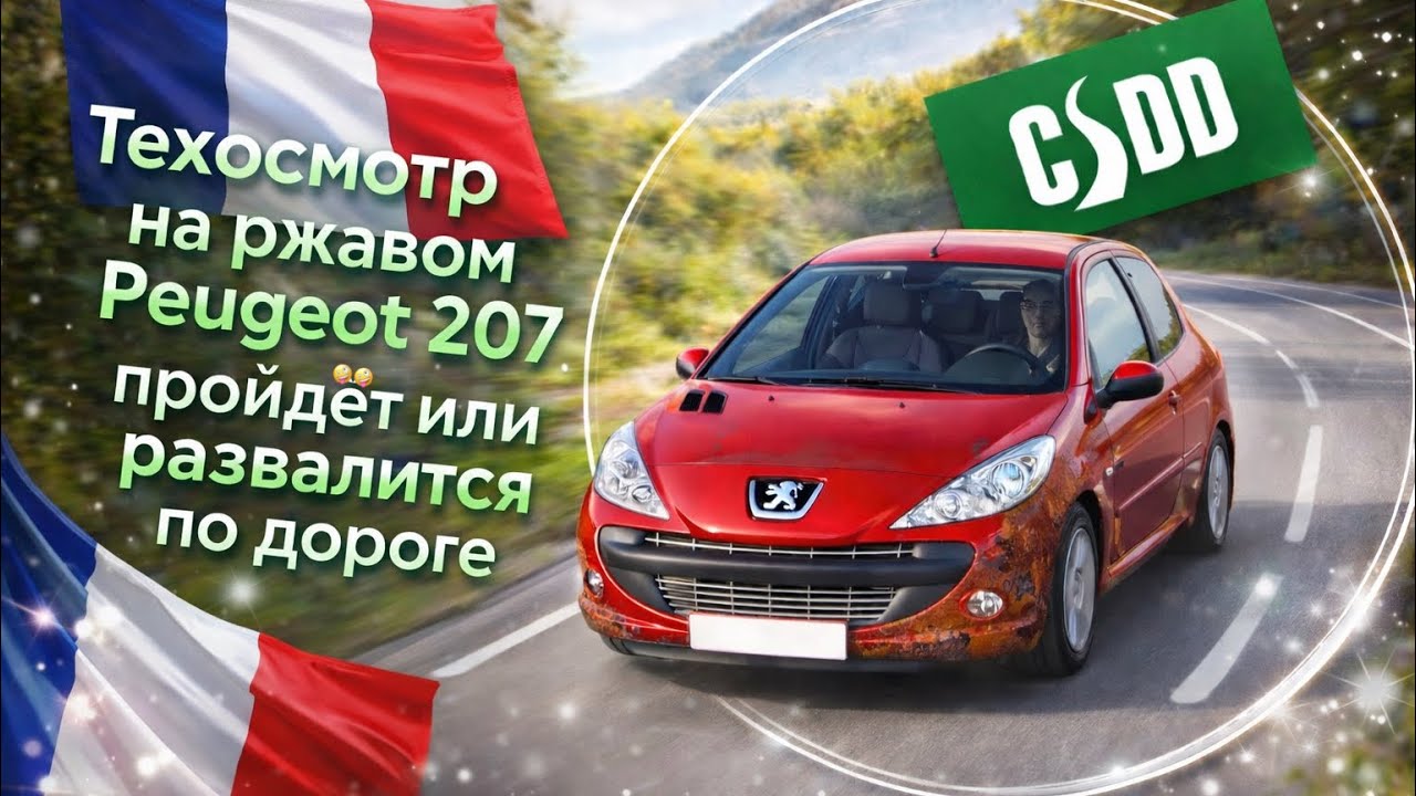 Поехал на техосмотр на ржавом Peugeot 207 &mdash; что могло пойти не так?