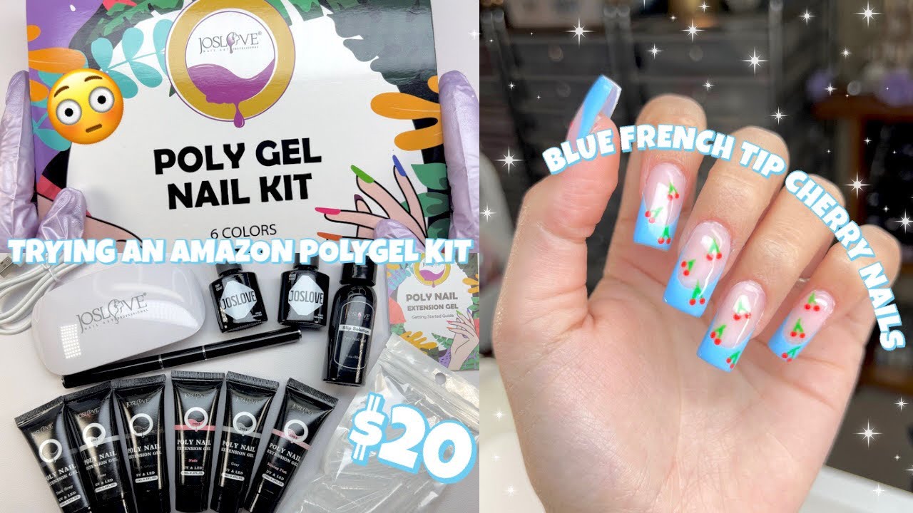 TRYING A HUGE $20 POLYGEL NAIL KIT FROM AMAZON | BEGINNER FRIENDLY POLYGEL APPLICATION NAIL TUTORIAL