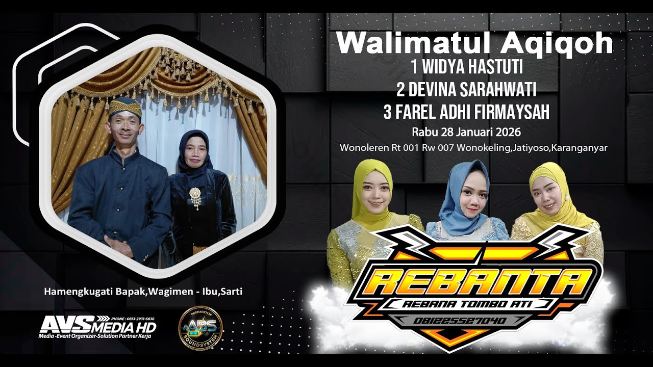 🔴📡LIVE REBANA TOMBO ATI ( KH.IRCHAM HANANI ) WALIMATUL AQIQOH || ABS AUDIO || AVS MEDIA HD ||