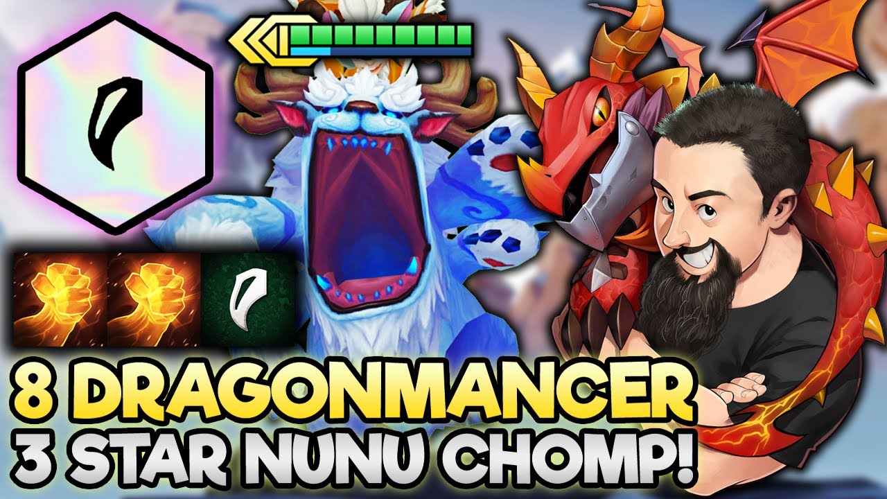 8 Dragonmancer - Double HOJ 3 Star Nunu CHOMP!! | TFT Uncharted Realms | Teamfight Tactics