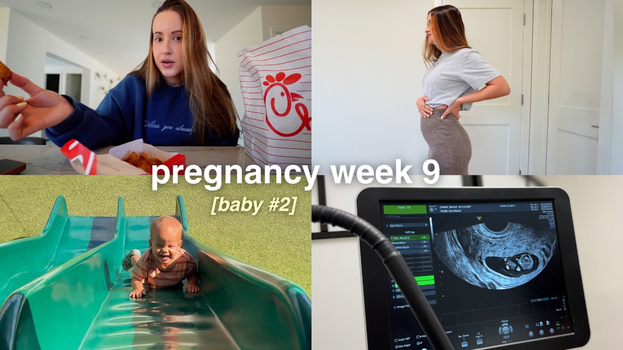 9 WEEKS PREGNANT 🤰 ultrasound appointment, weight gain, pre-school days, stopping IVF meds!