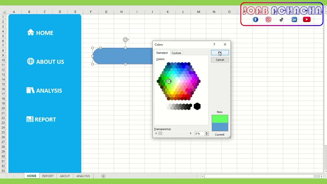 How to design navigation menu in Excel | Spreadsheet | Excel Tutorial  