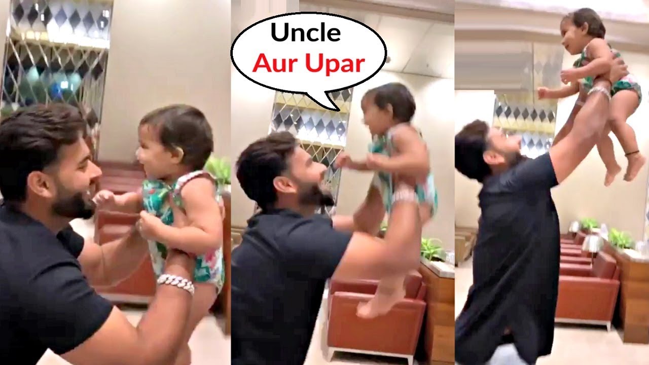 Rohit Sharma Daughter Samaira Playing With Rishabh Pant