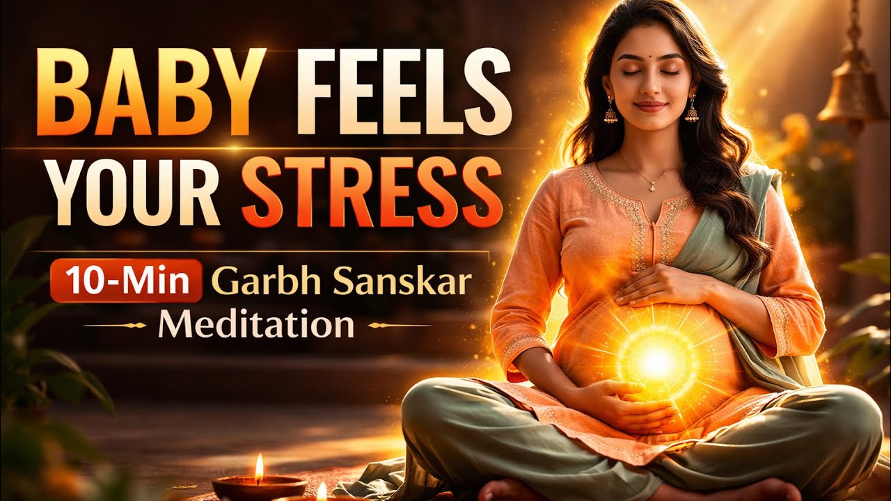 10-Minute Garbh Sanskar Meditation for Calming baby   | Reduce Anxiety During Pregnancy Naturally