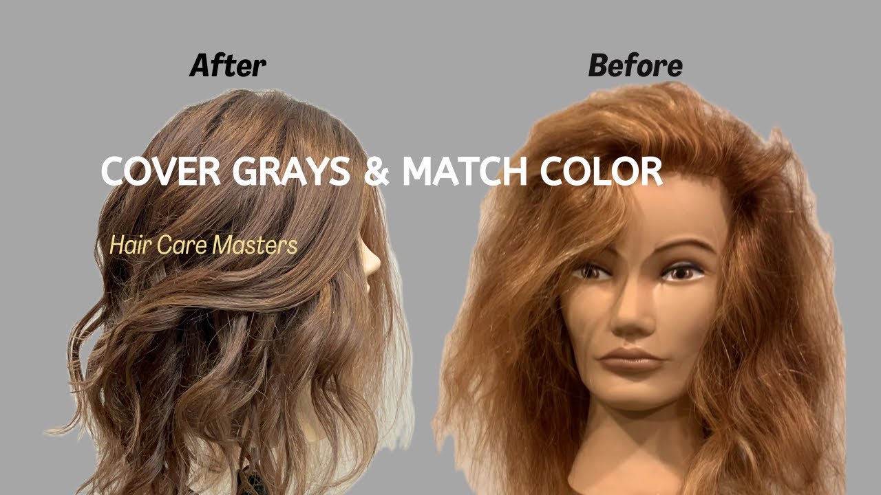 How to Cover Resistant Grays & Match Color from Root to Shaft | Chocolate Brown Hair Tutorial ​⁠​⁠​⁠