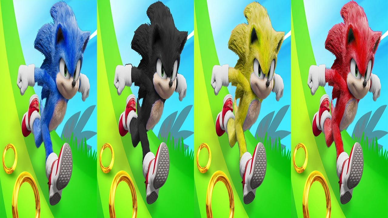 SONIC DASH - TEEN SONIC VS SHADOW VS TAILS VS KNUCKLES