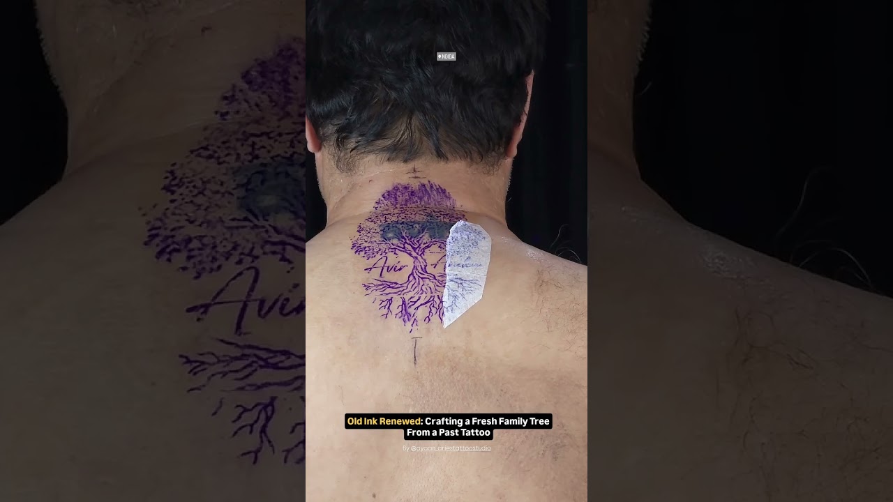 Cover-Up Tattoo Transformation | Family Tree Tattoo Design