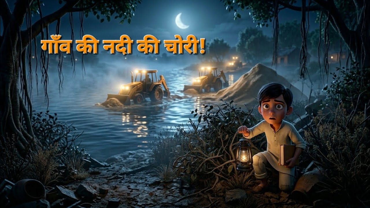 गाँव की नदी की चोरी | Hindi Story | Cartoon Story | Moral Story | Hindi New Story 