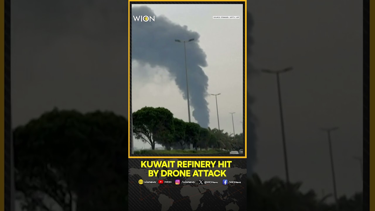 Drones Hit Kuwait's Mina al-Ahmadi Oil Refinery, Fires Reported | WION Shorts