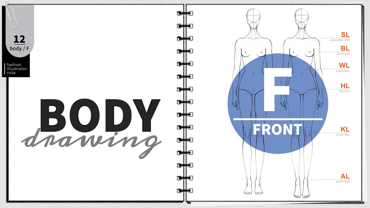 [인체]12_Drawing body(front )_9등신 인체(정면) 그리기