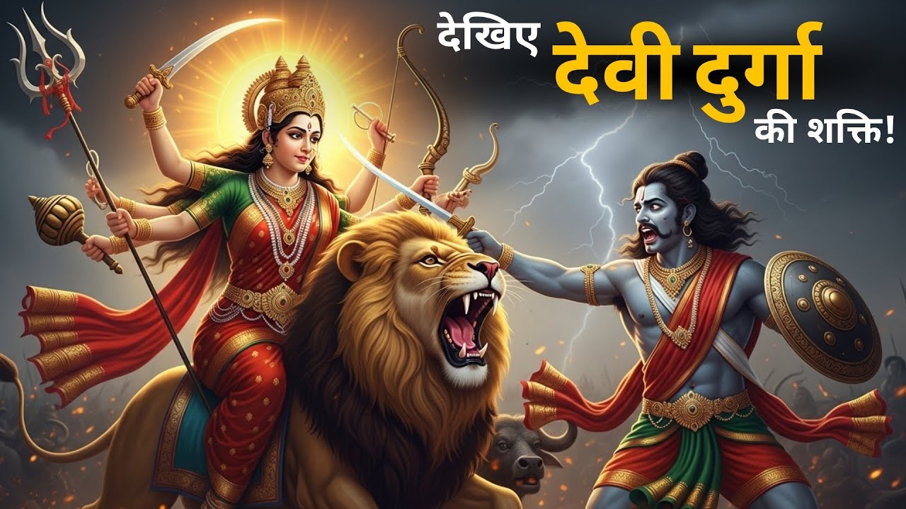 महिषासुर पर देवी दुर्गा की भयंकर विजय | भक्ति कहानी#देवीदुर्गा #महिषासुर