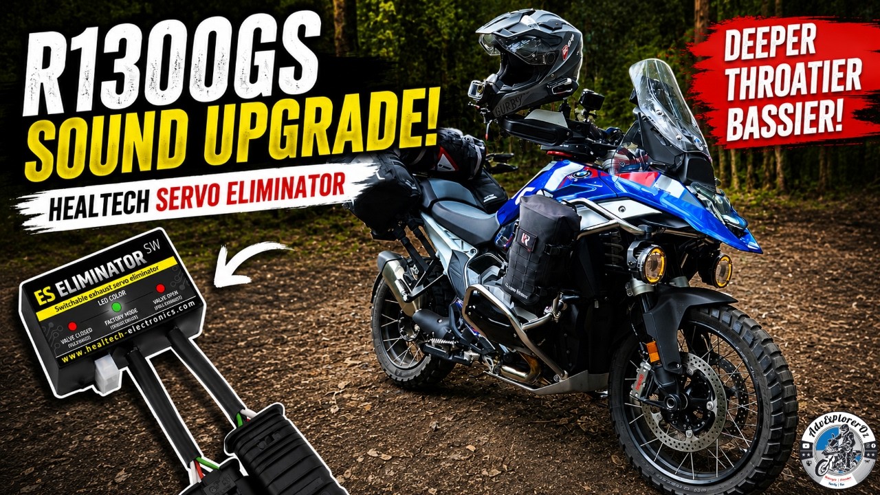 Звук выхлопа BMW R1300GS раскрыт! Установка и обзор HealTech Servo Eliminator.