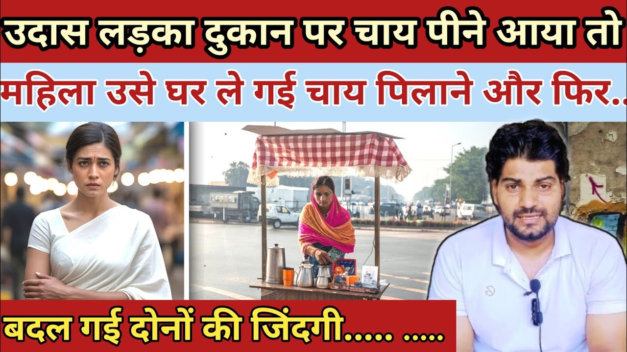 उदास लड़का दुकान पर चाय पीने आया तो महिला उसे घर ले गई चाय पिलाने और फिर|| Emotional Story Kanpur