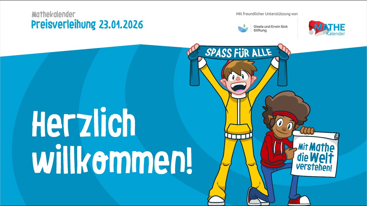 Mathe-Adventskalender Preisverleihung in Berlin (Live): 23.01.2026, 15:00