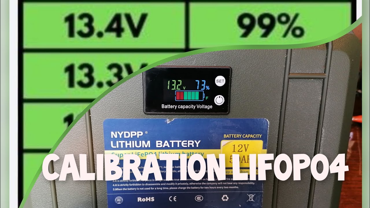 batterie lithium lifop04 comment régler pour une meilleurs précision de l'indicateur de % restant