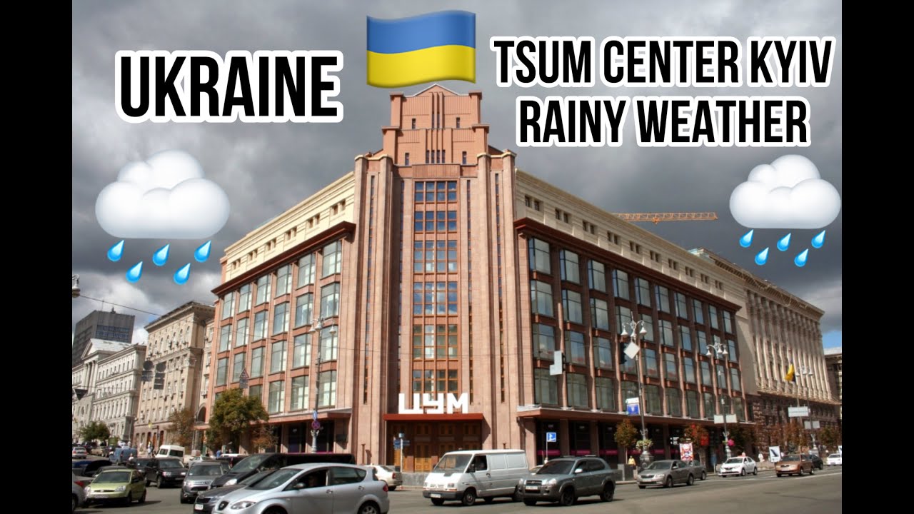Kyiv rainy Khreshchatyk center of Kyiv Tsum the sound of rain for sleep relax meditation