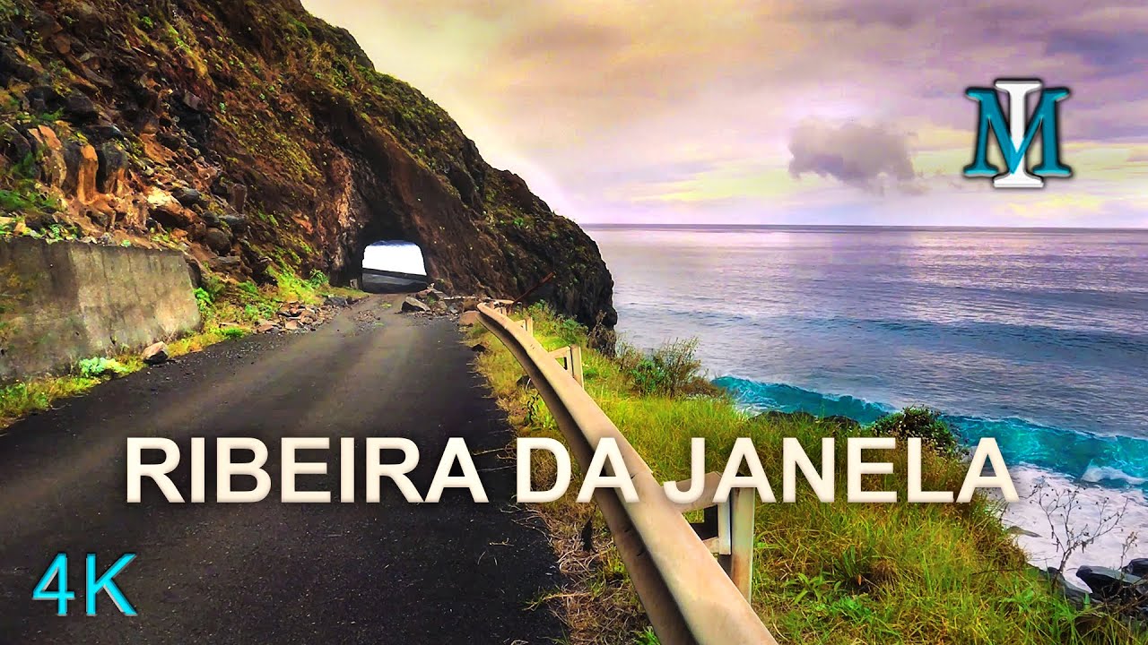 Madeira 4k - Dangerous road at Ribeira da Janela - Caminho das Baleias