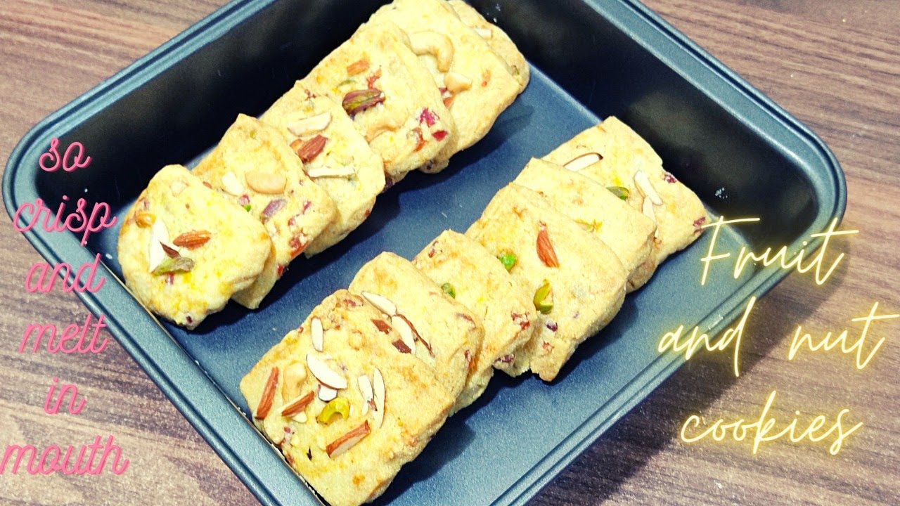 Delicious Fruit And Nut Cookies Recipe | So Crisp Filled With Fruits And Nuts |
