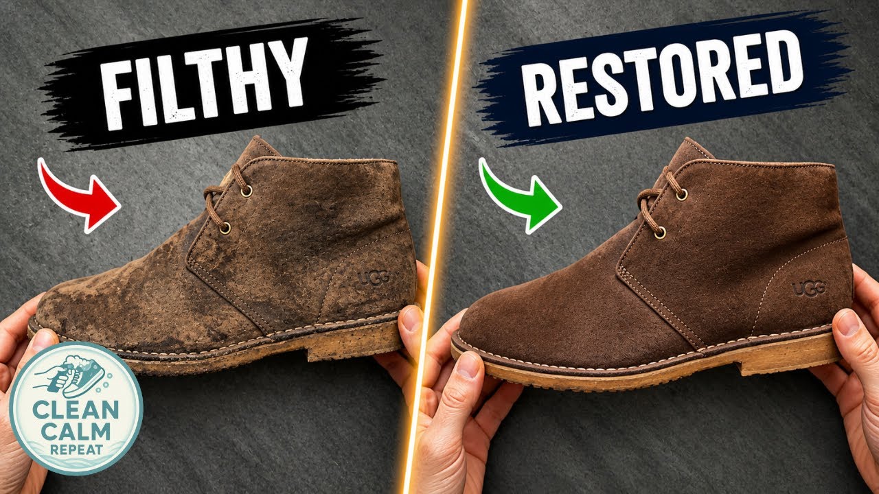UGG Suede Boot Cleaning ASMR | Calm, Detailed Restoration (No Talking)